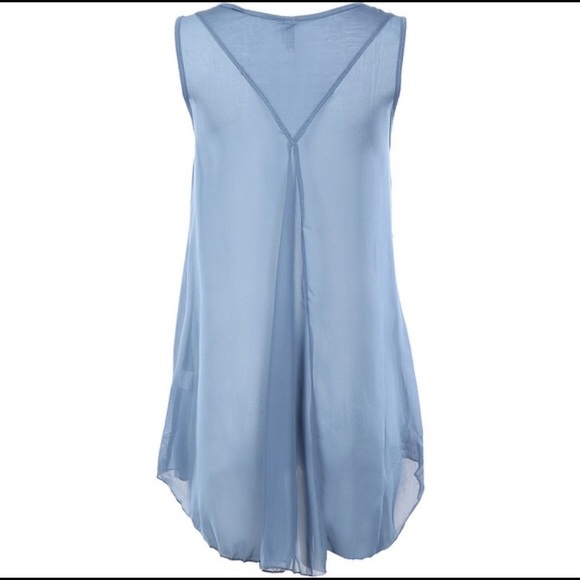 Monoreno Sleeveless Top- Blue - Picture 3 of 12